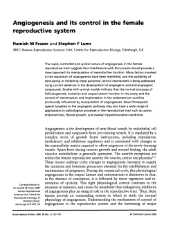 Angiogenesis and its control in the female reproductive system