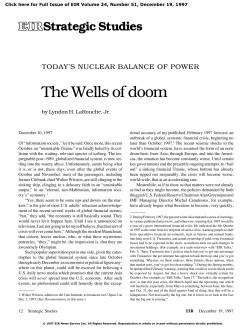 The Wells of doom - Executive Intelligence Review