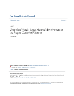 James Monroe`s Involvement in the Magee