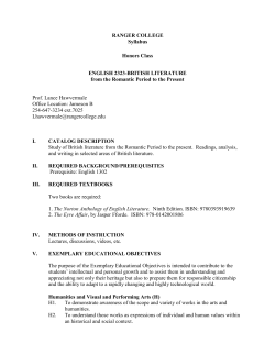 ENGL 2323 - Ranger College