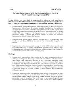 Barbados Declaration on Achieving Sustainable Energy for All
