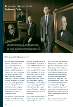 The J.M. Smucker Family - the Wayne County Community Foundation