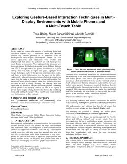 Exploring Gesture-Based Interaction Techniques in Multi