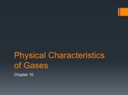 Physical Characteristics of Gases
