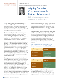 Aligning Executive Compensation with Risk and