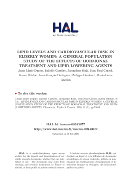 lipid levels and cardiovascular risk in elderly women: a general