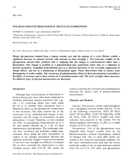 polyelectrolyte behaviour in mucus glycoproteins