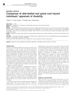 Comparison of able-bodied and spinal cord injured individuals