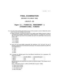 Paper 12 - Institute of Cost Accountants of India