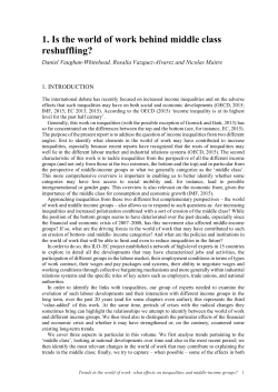 Is the world of work behind middle class reshuffling?  pdf