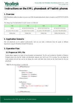 Instructions on the XML phonebook of Yealink phones
