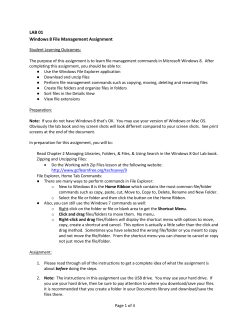 LAB 01 Windows 8 File Management Assignment