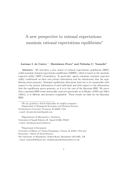 maximin rational expectations equilibrium