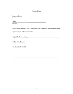 i Approval Page Courtney Jones Music Department This the