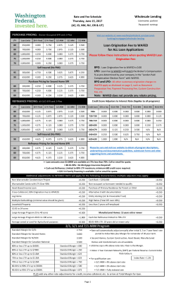 3/1, 5/1 and 7/1 ARM Program Wholesale Lending Loan Origination