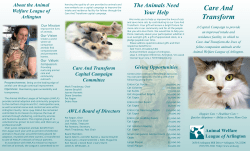 Care And Transform - Animal Welfare League of Arlington