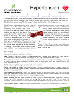 Hypertension - Milestone Centers, Inc.