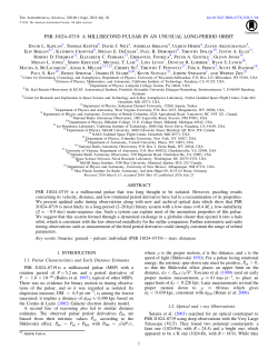 PSR J1024–0719: A MILLISECOND PULSAR IN AN UNUSUAL