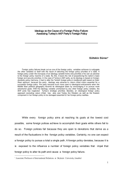 Ideology as the Cause of a Foreign Policy Failure