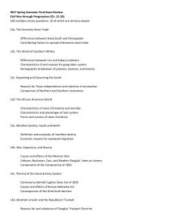 APUSH 2017 Spring Semester Final Exam Review