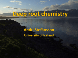 Deep root chemistry
