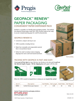 geopack&trade; renew&trade; paper packaging