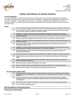 Culture and History of Central America