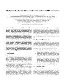 The Applicability of Ambient Sensors as Proximity Evidence for NFC