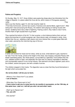 Fatima and Purgatory - Rathkenny Parish Home