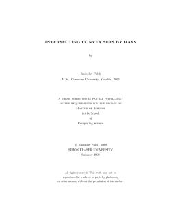 intersecting convex sets by rays