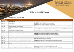 BAFM Seminar 2017 Agenda