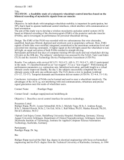 a feasibility study of a telemetric wheelchair control interface based