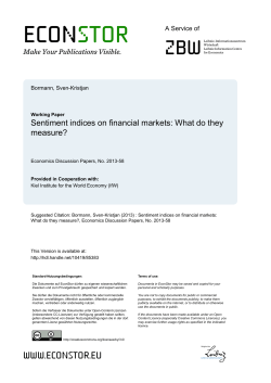 Sentiment Indices on Financial Markets: What Do they