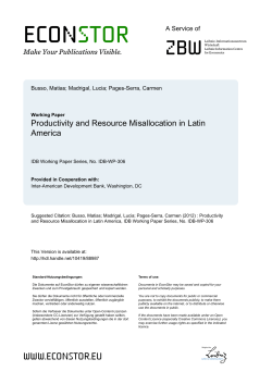 Productivity and Resource Misallocation in Latin America