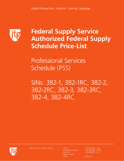 Federal Supply Service Authorized Federal Supply Schedule Price