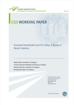 Corporate Diversification and Firm Value