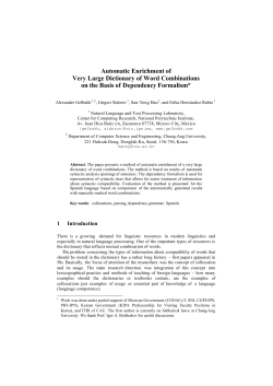 Automatic Enrichment of Very Large Dictionary of Word