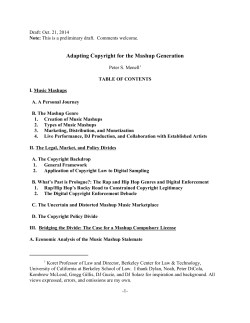 Adapting Copyright for the Mashup Generation