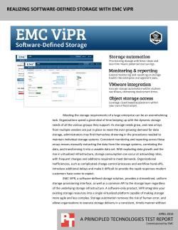 Realizing software-defined storage with EMC ViPR
