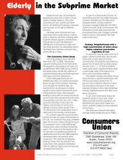 Elderly in the Subprime Market