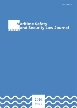 article here - Maritime Safety and Security Law Journal