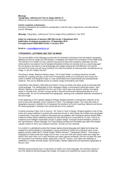 Message Typography, Lettering and Text as Image (edition 2