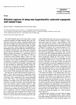 Efficient capture of deep-sea hyperbenthic calanoid copepods