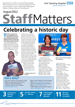 August 2012 - York Teaching Hospital NHS Foundation Trust