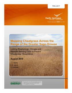 Mapping Cheatgrass Across the Range of the Greater Sage