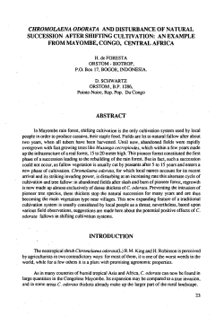 Chromolaena odorata and disturbance of natural - IRD