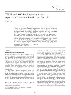 Improving Access to Agricultural Journals in Low