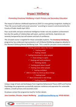 Impact Wellbeing - Virtual School Kent