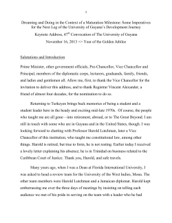 ILG_Keynote_Address_U_of_Guyana _Convocation_Nov_2013