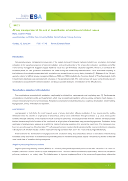19RC2 Airway management at the end of anaesthesia: extubation